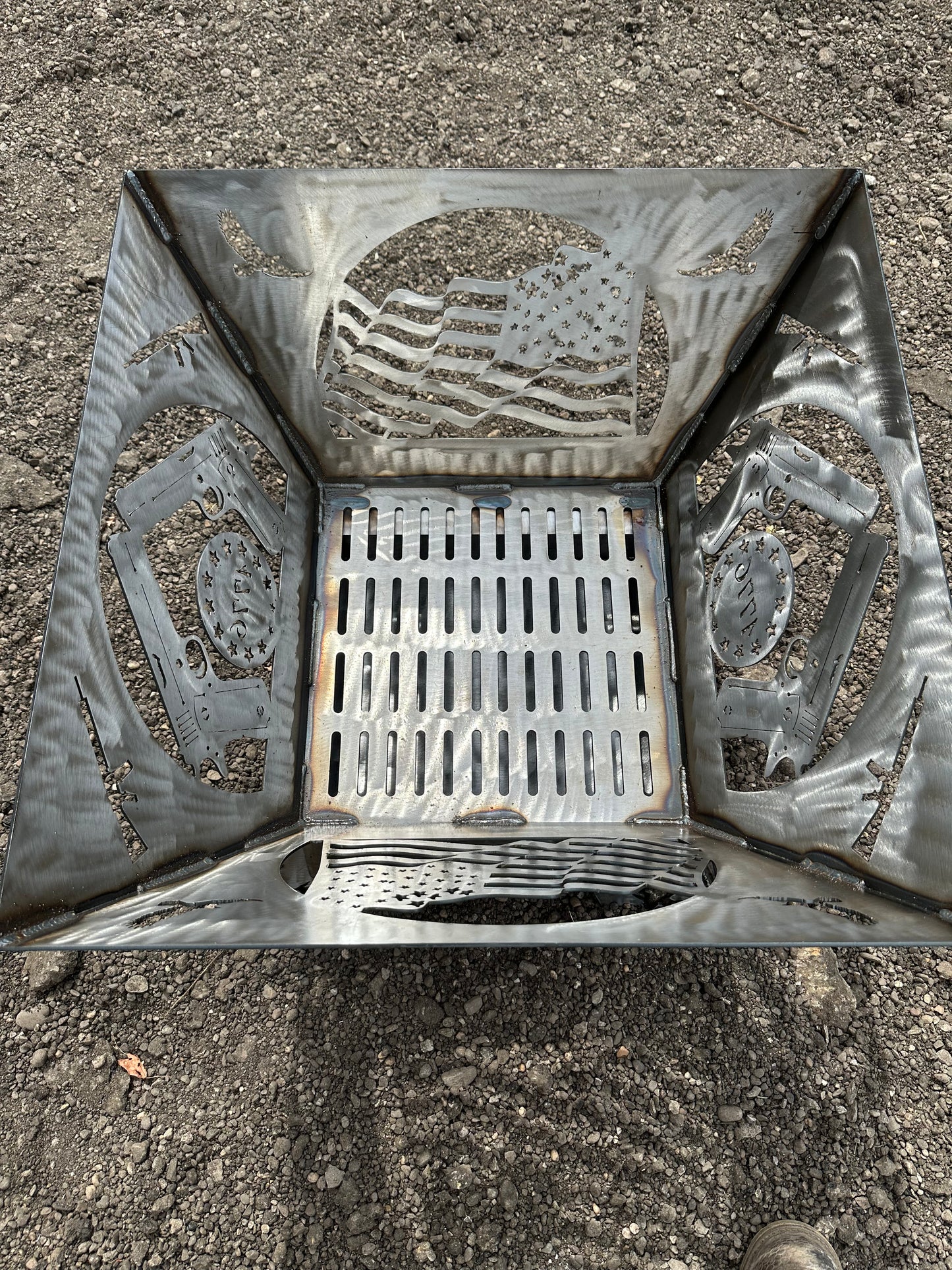 26” “We the People” Patriotic Firepit – CNC Cut & Welded in Ohio | Heavy-Duty 10ga Steel