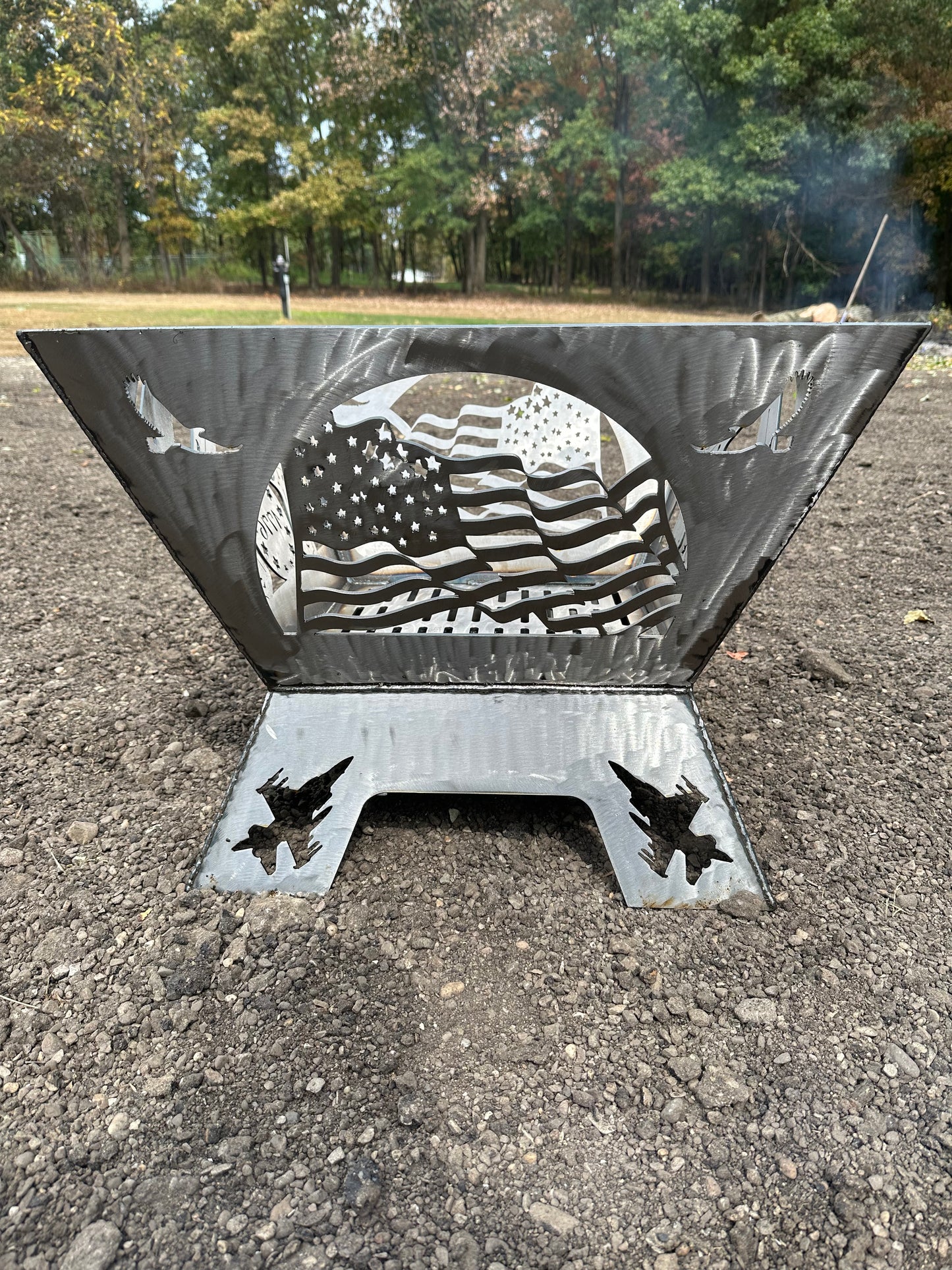 26” “We the People” Patriotic Firepit – CNC Cut & Welded in Ohio | Heavy-Duty 10ga Steel