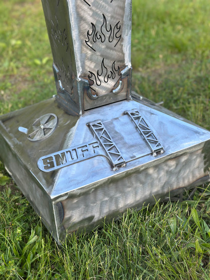 🔥 Harley-Davidson Skeleton Rider Smudge Pot – 4’ Tall | Flame-Adorned | 10 Gauge Steel