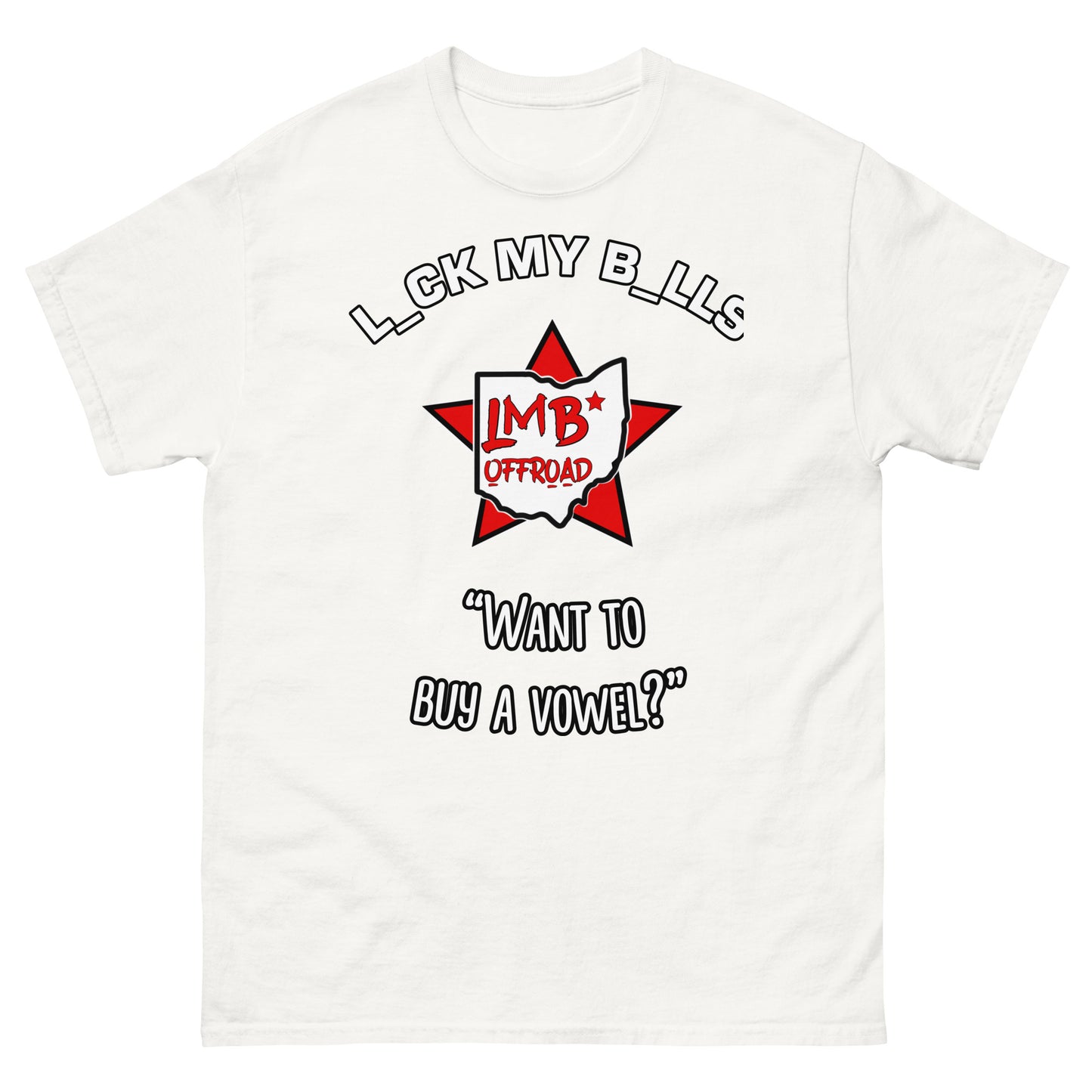 LmB “buy a vowel” Men's classic tee