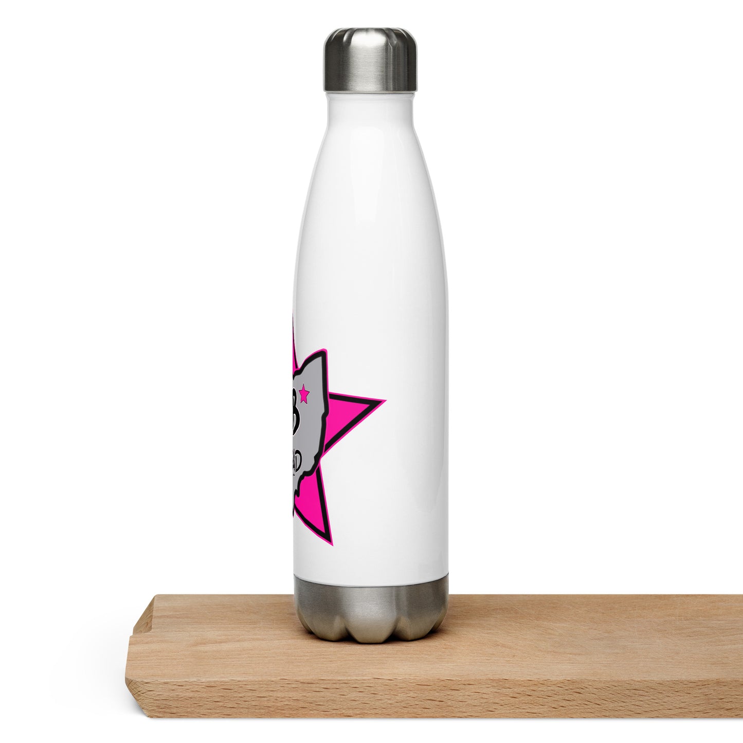 LmB logo Pink Stainless steel water bottle