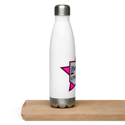 LmB logo Pink Stainless steel water bottle