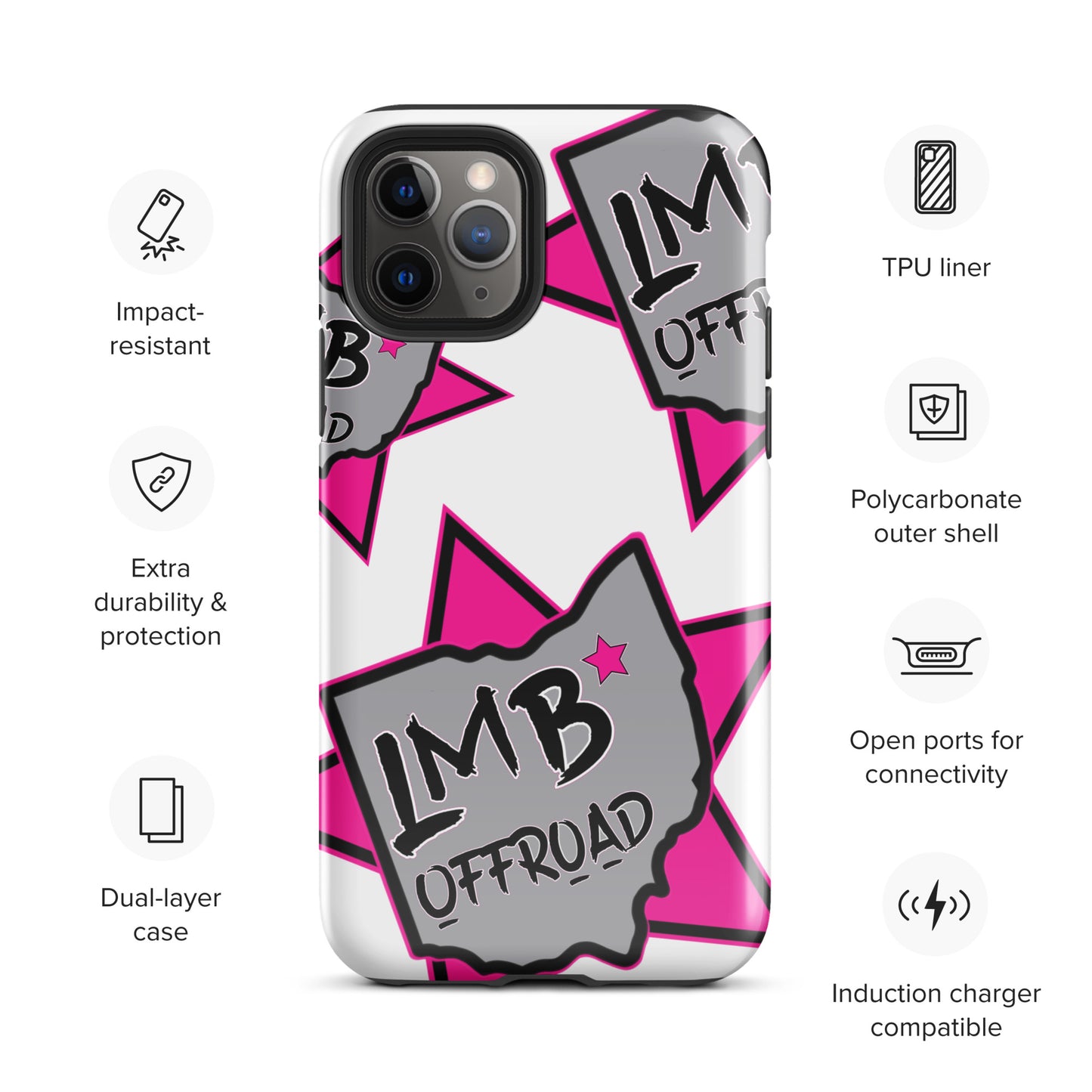 LmB logo - pink- Tough Case for iPhone®