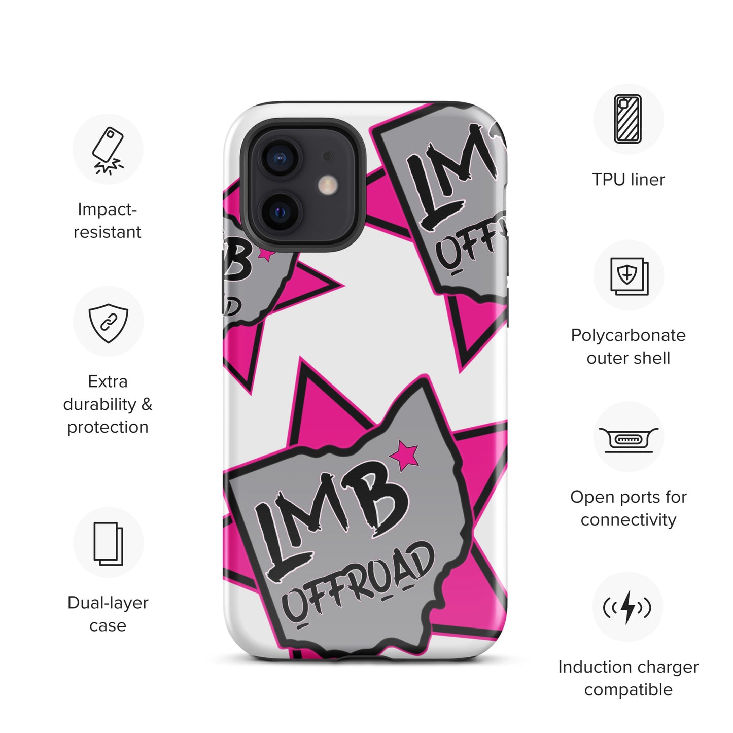 LmB logo - pink- Tough Case for iPhone®