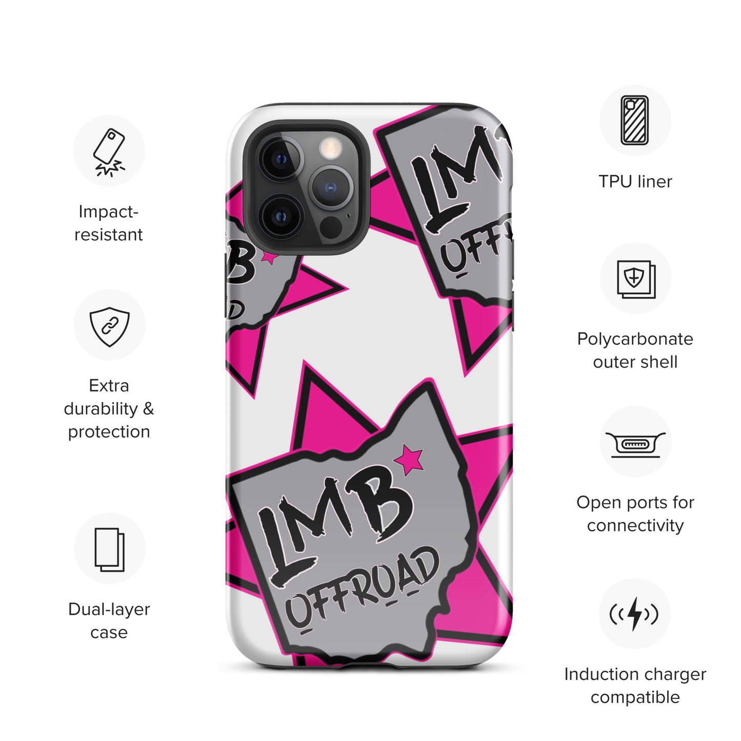 LmB logo - pink- Tough Case for iPhone®