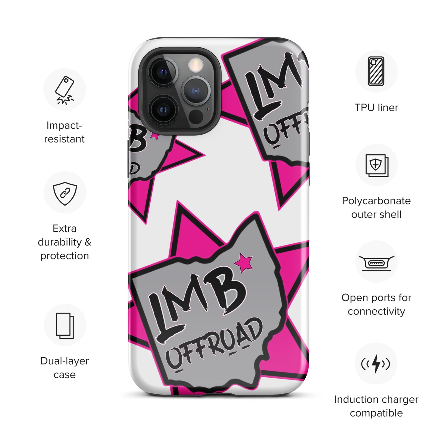 LmB logo - pink- Tough Case for iPhone®