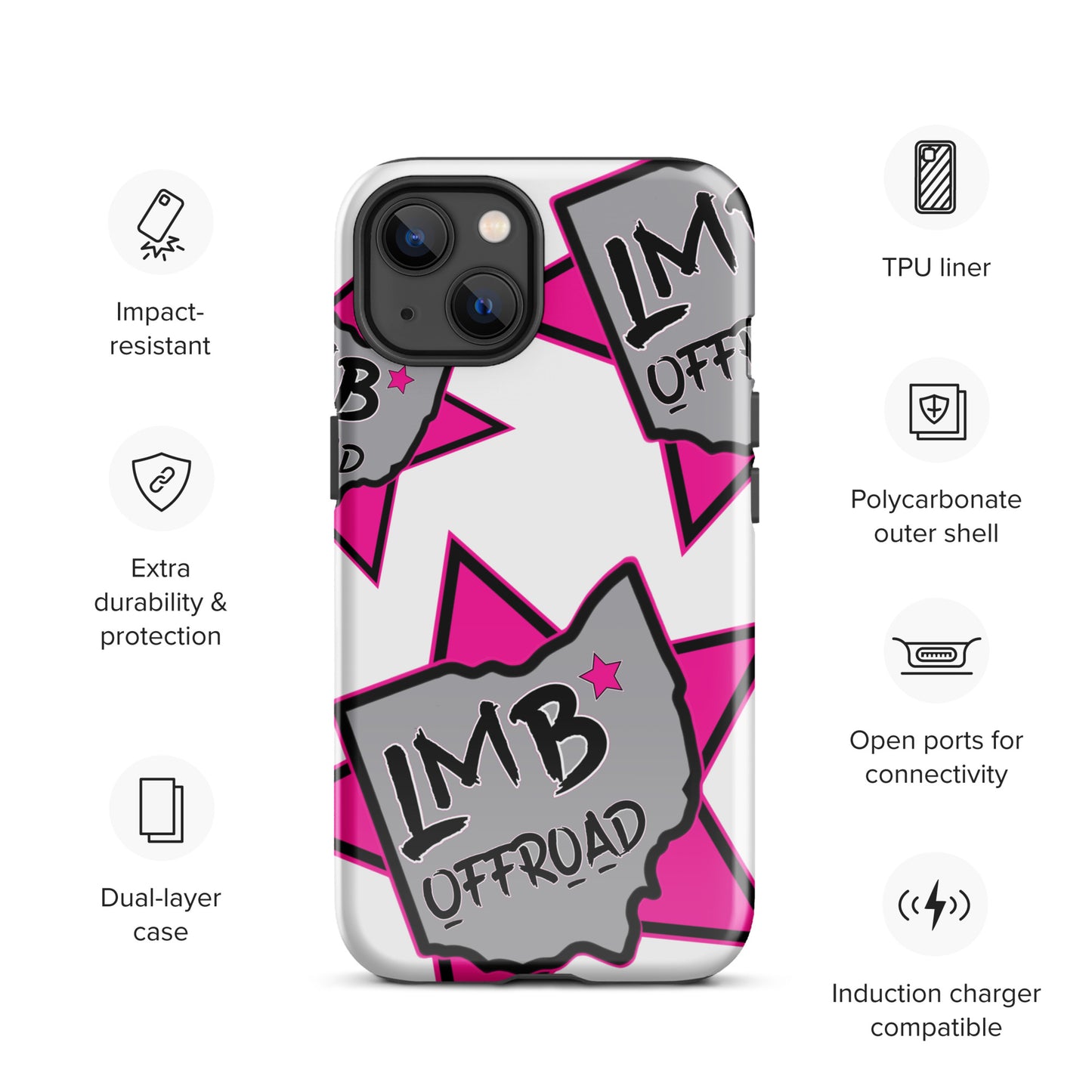 LmB logo - pink- Tough Case for iPhone®