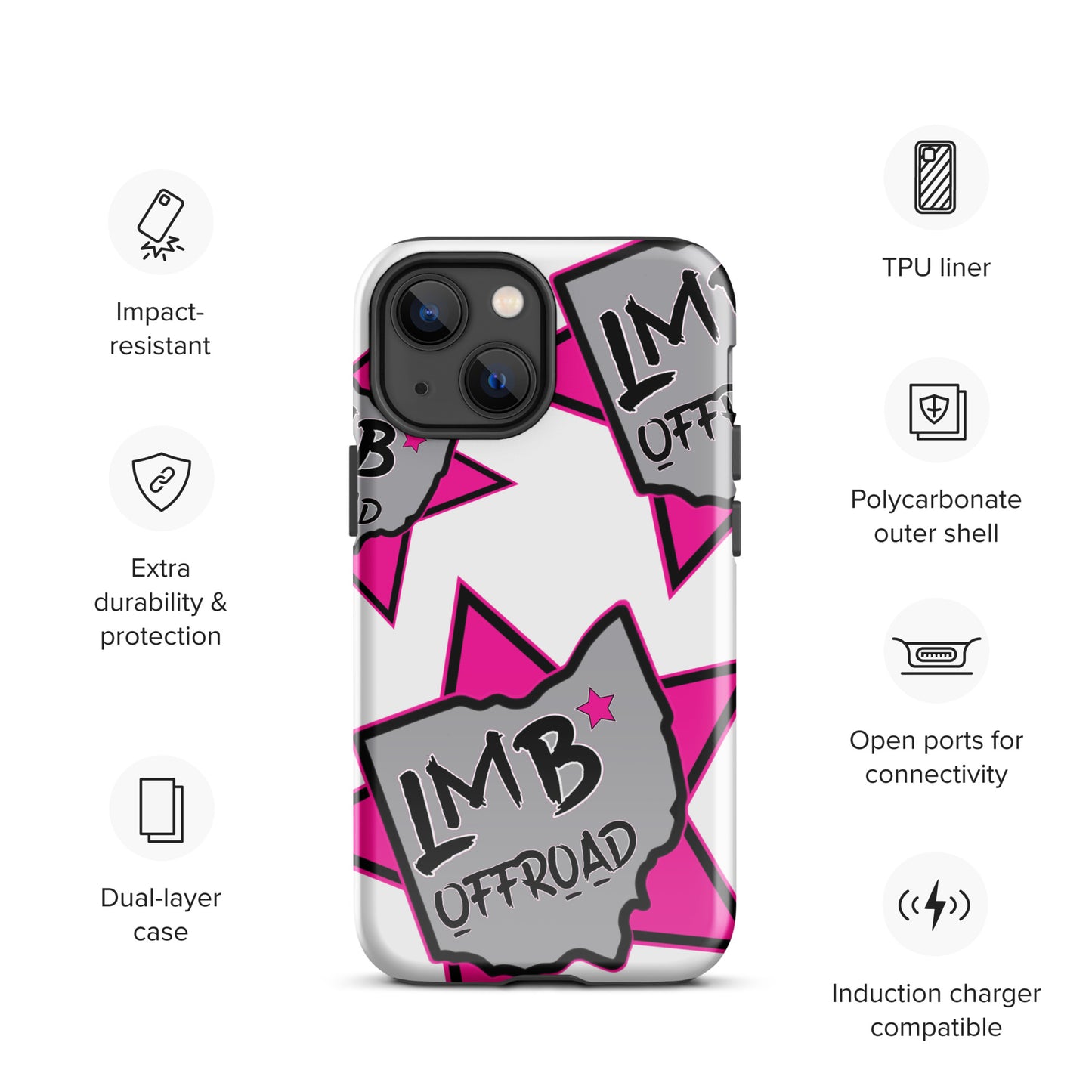 LmB logo - pink- Tough Case for iPhone®