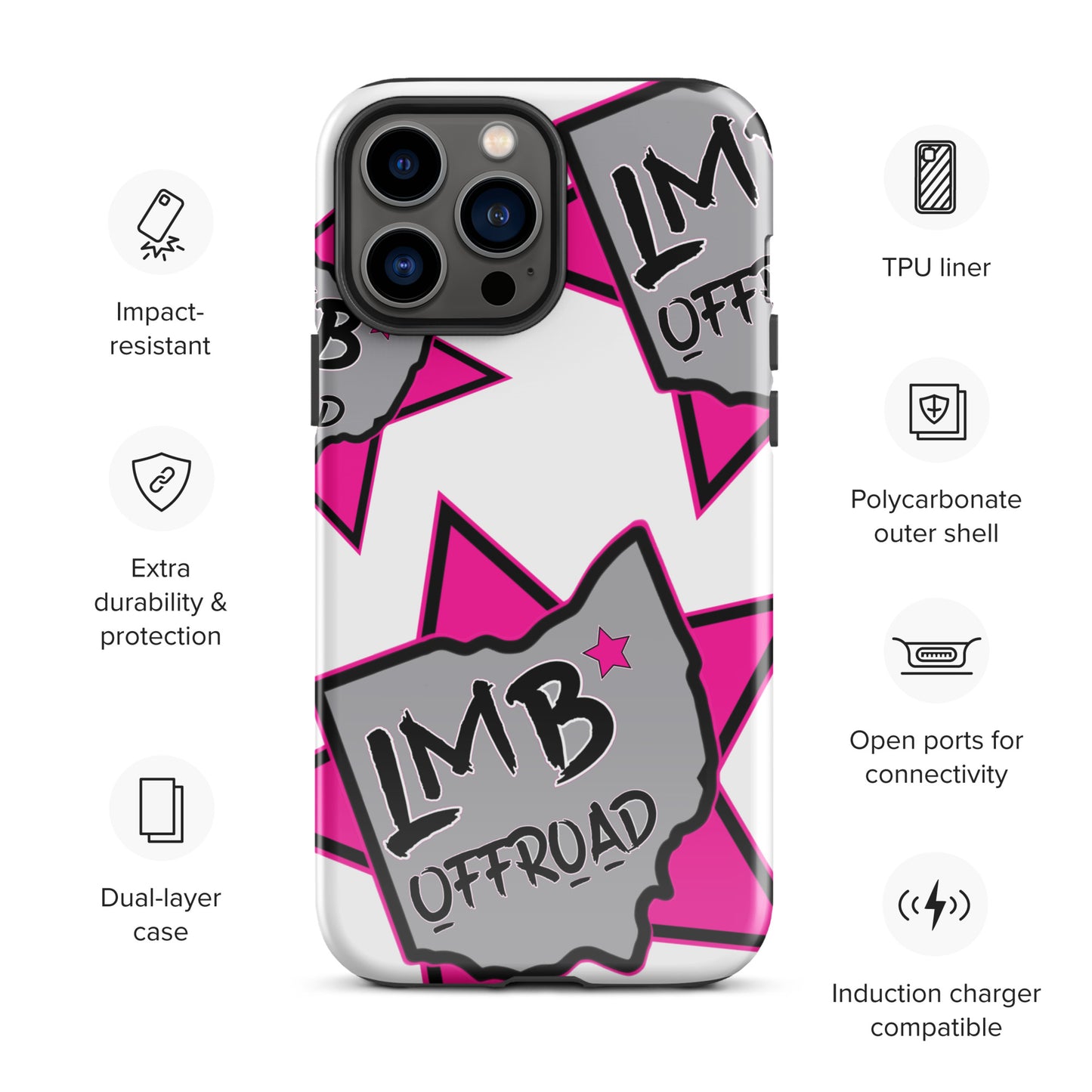 LmB logo - pink- Tough Case for iPhone®