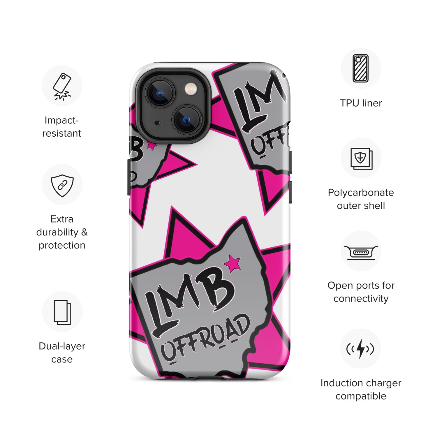 LmB logo - pink- Tough Case for iPhone®