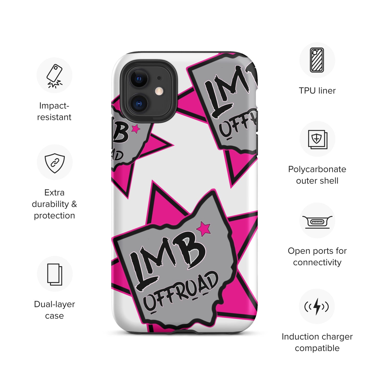 LmB logo - pink- Tough Case for iPhone®