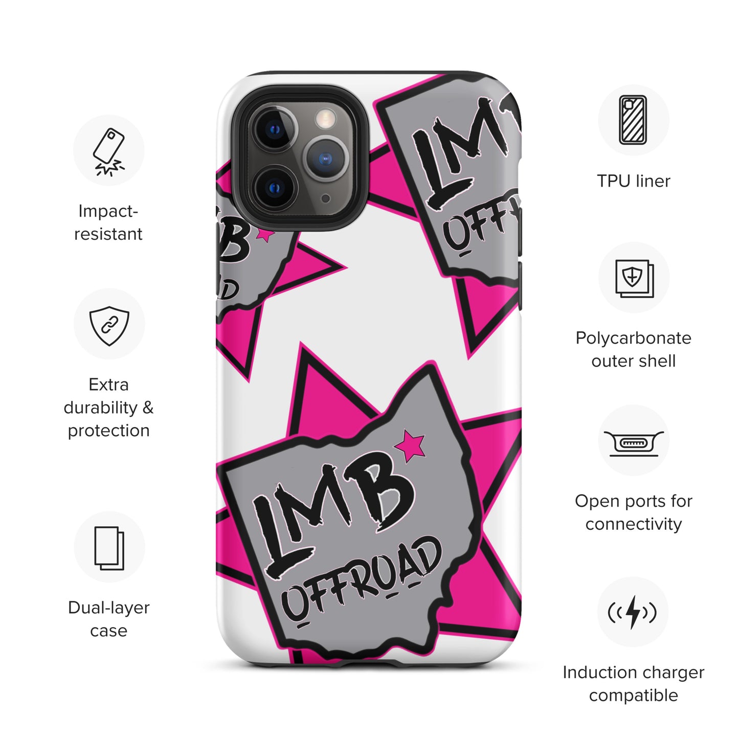 LmB logo - pink- Tough Case for iPhone®