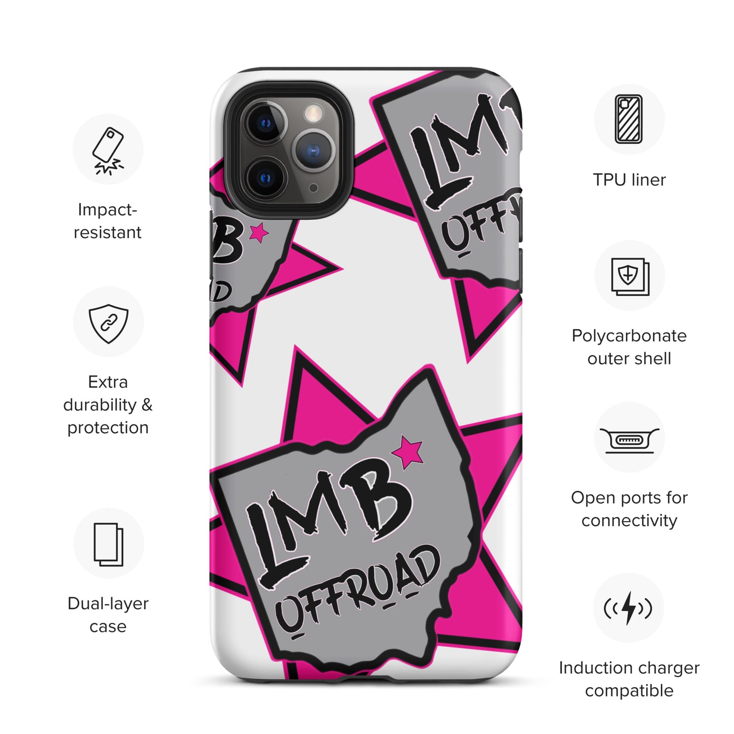 LmB logo - pink- Tough Case for iPhone®