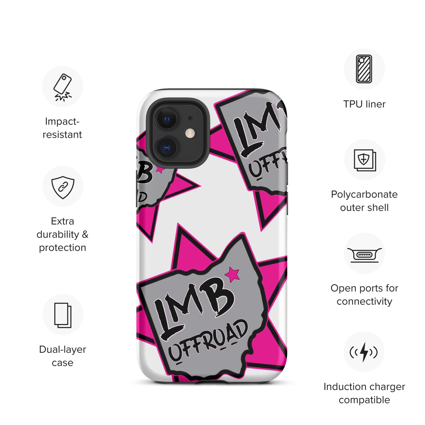 LmB logo - pink- Tough Case for iPhone®