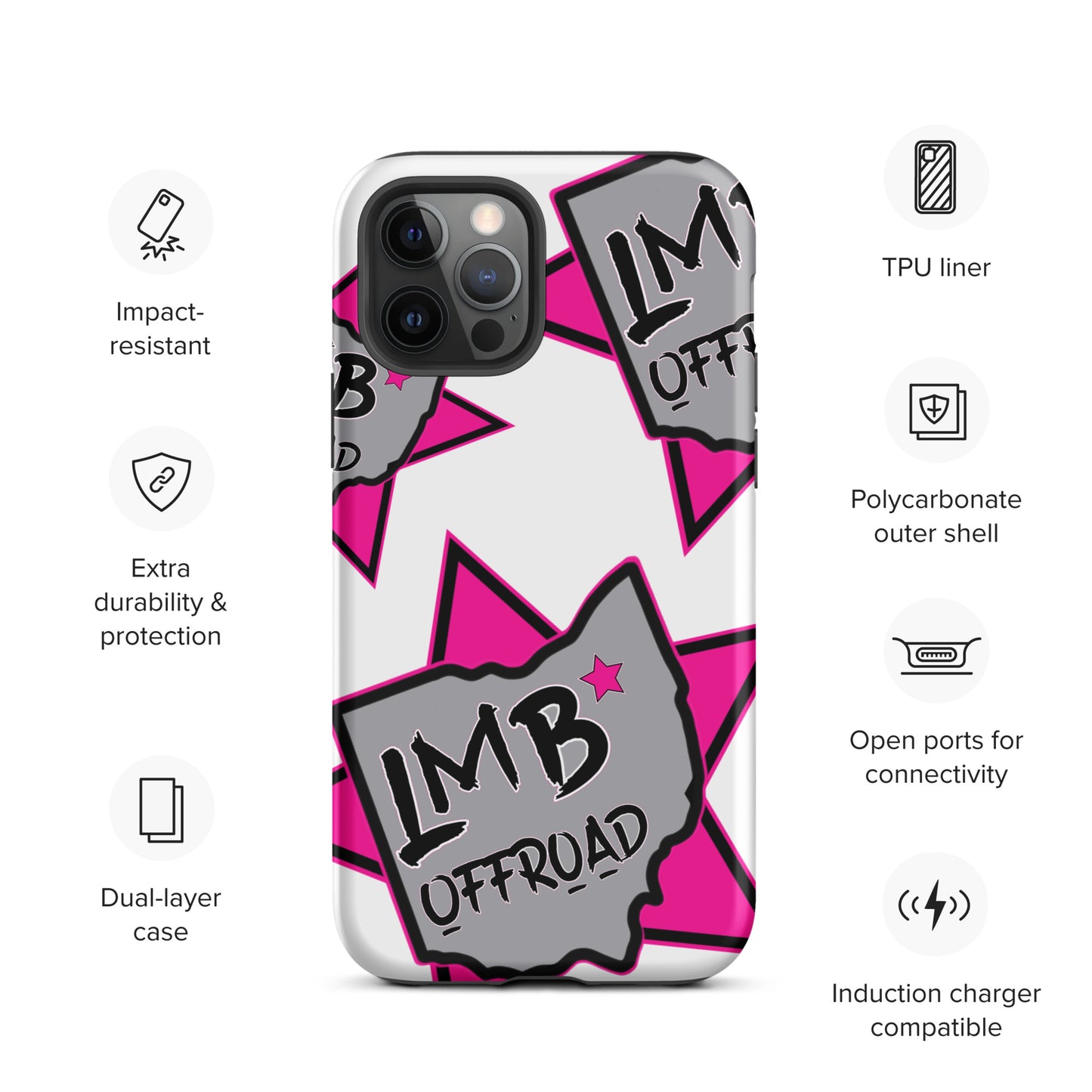 LmB logo - pink- Tough Case for iPhone®