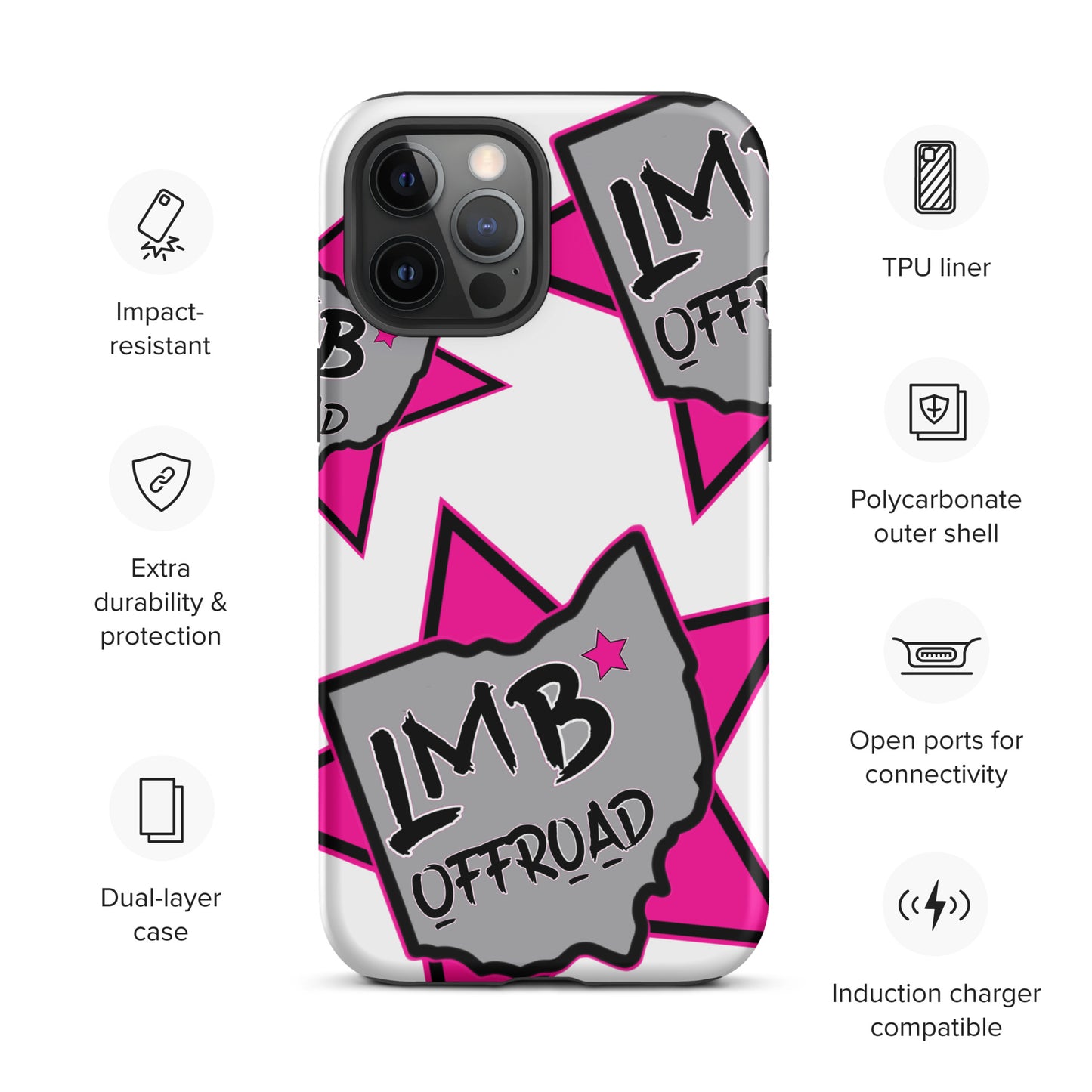 LmB logo - pink- Tough Case for iPhone®