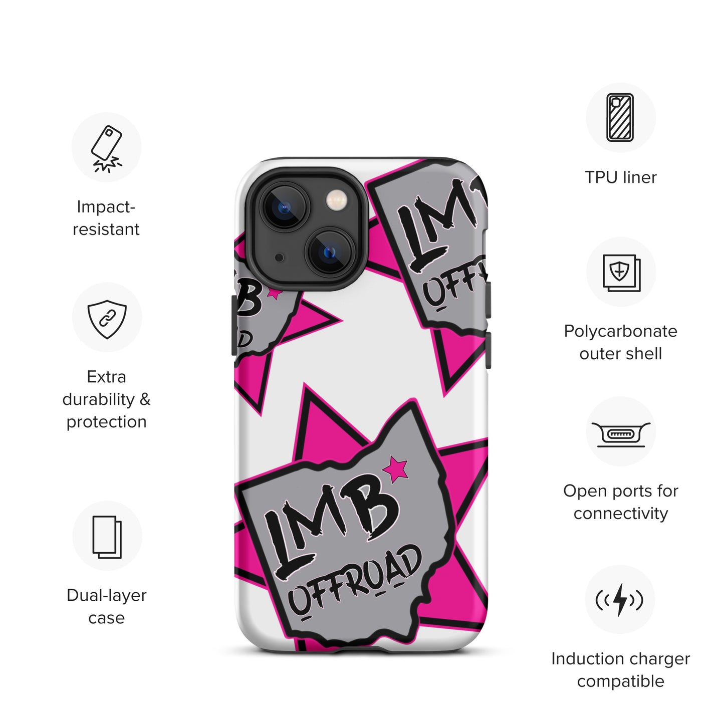 LmB logo - pink- Tough Case for iPhone®