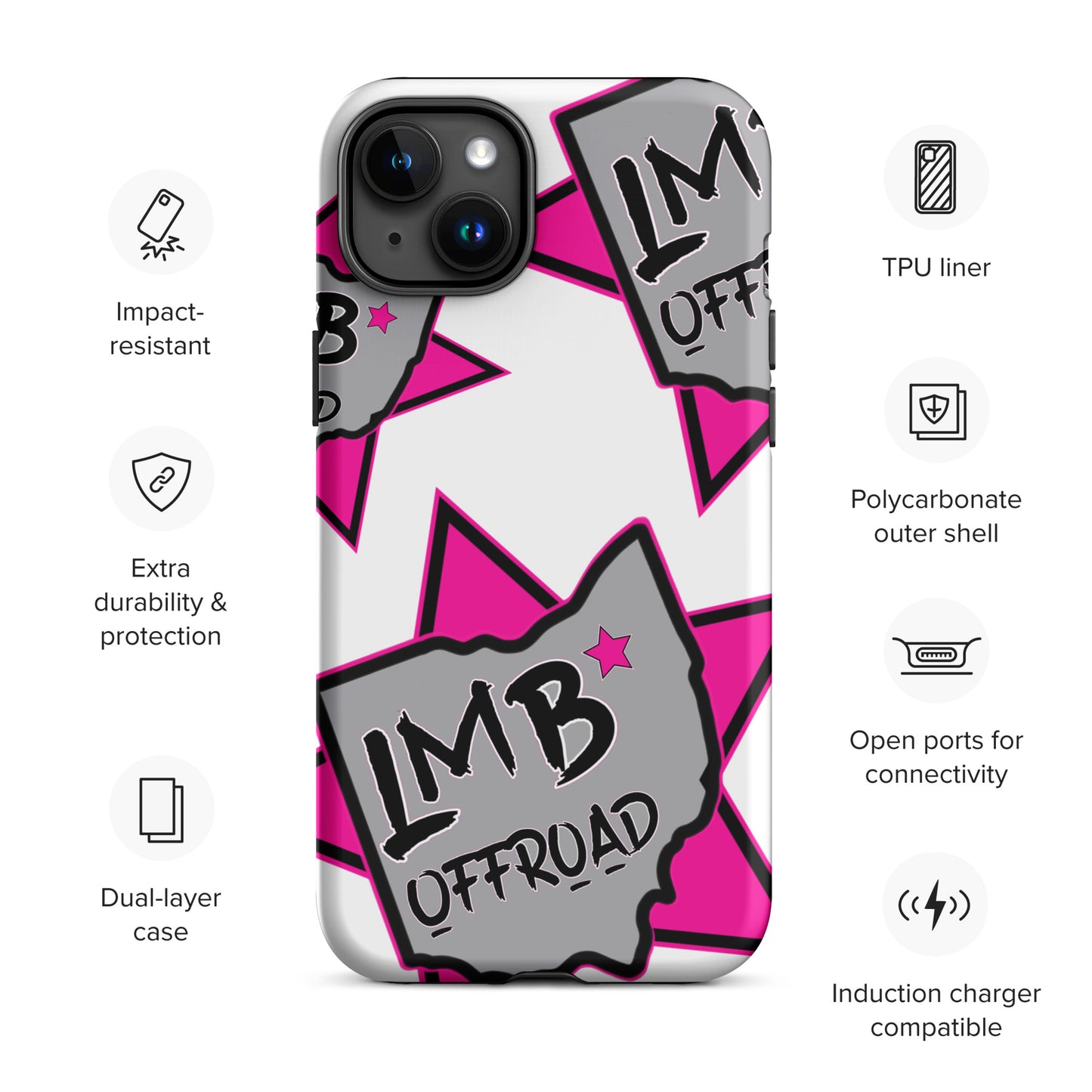 LmB logo - pink- Tough Case for iPhone®