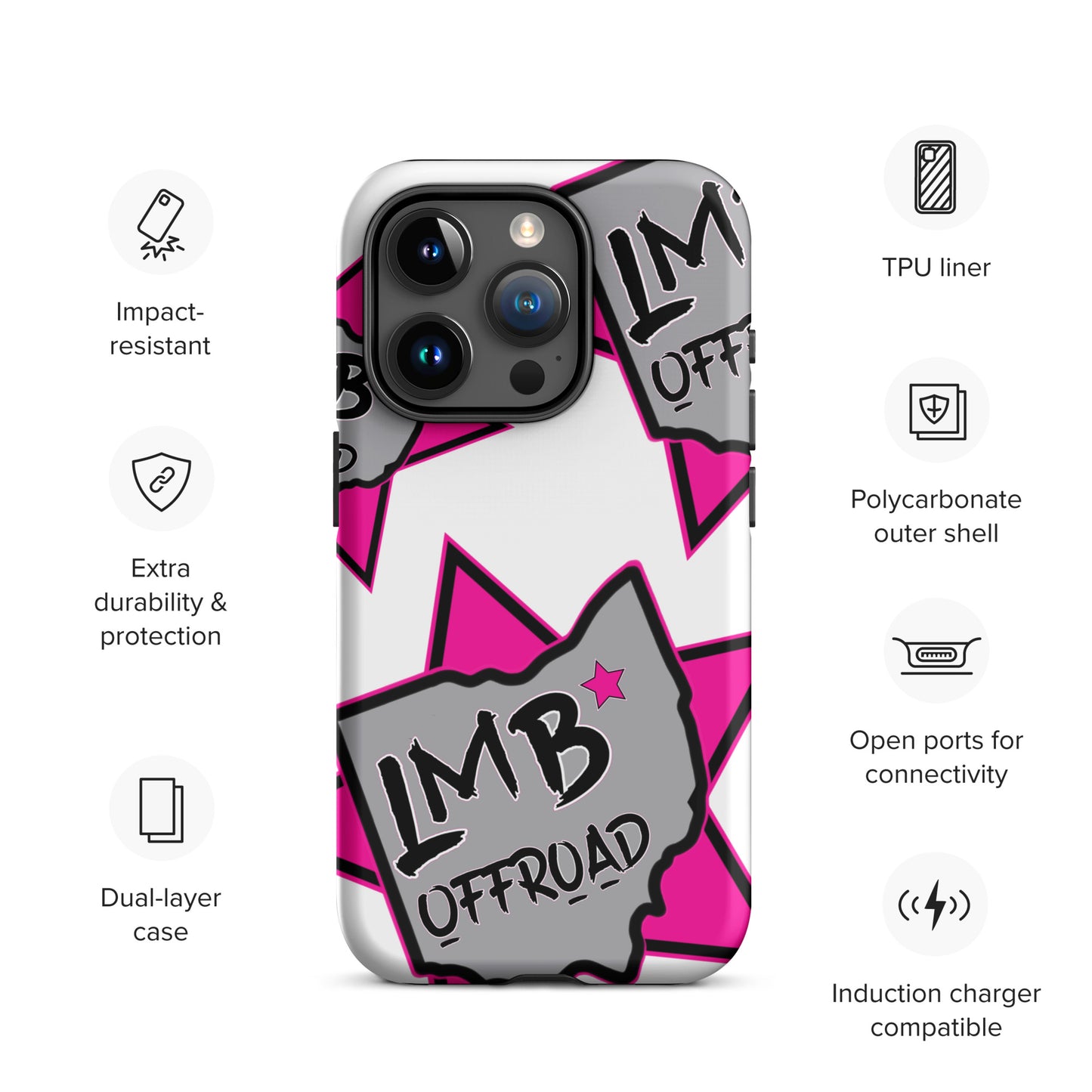 LmB logo - pink- Tough Case for iPhone®