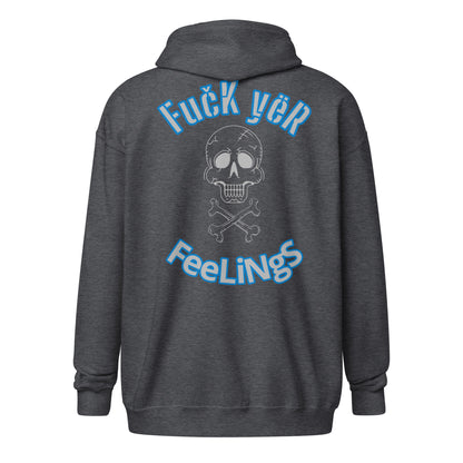 LmB “fuck yer feelings” Unisex heavy blend zip hoodie