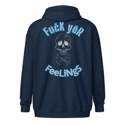 LmB “fuck yer feelings” Unisex heavy blend zip hoodie